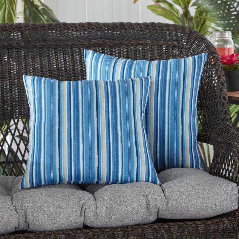 Housse de coussin d'extérieur carré Covington, Saphir