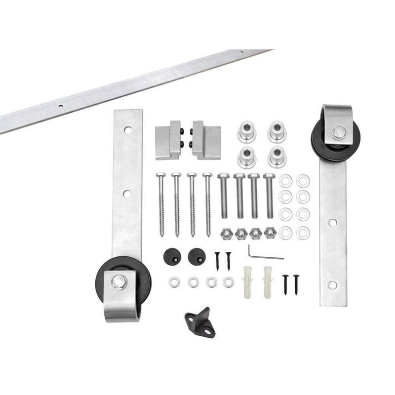 White Pine Wood Sliding Barn Door with Stainless Steel Hardware Kit