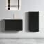 Meuble-lavabo moderne 24 po - chêne noir brossé rayé, lavabo blanc captivant avec style chêne et céramique-1580080238-1580080224