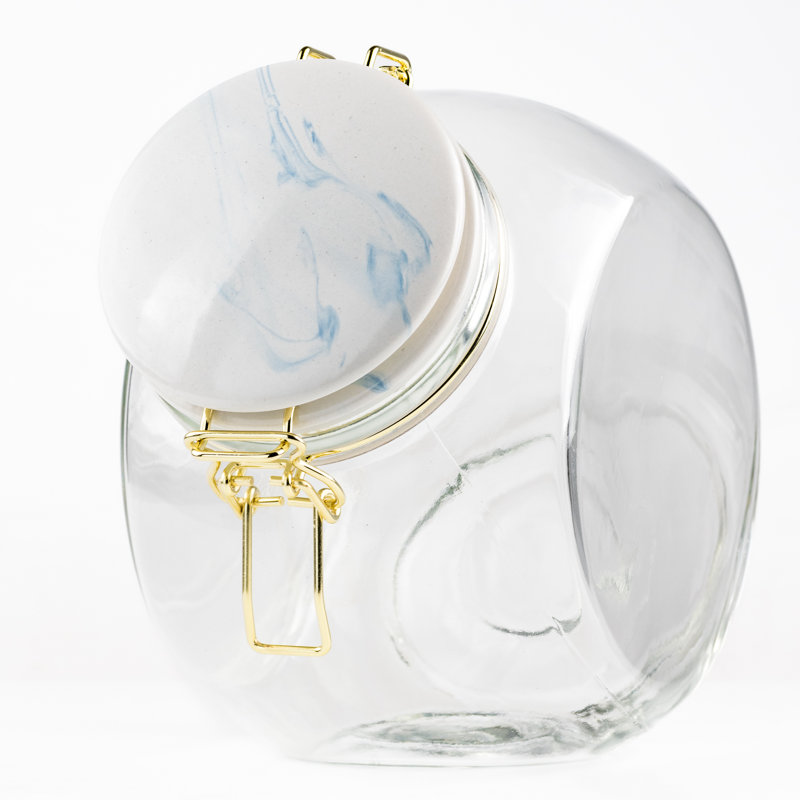10 grands pots en verre de Carrare