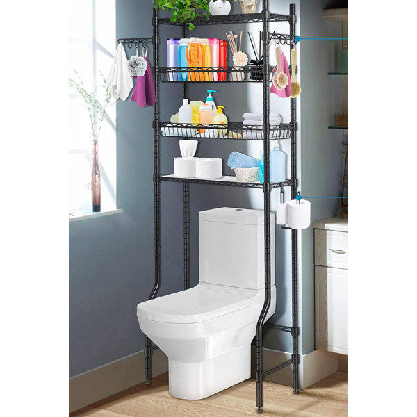 17 Stories Metal Freestanding Over The Toilet Storage | Wayfair