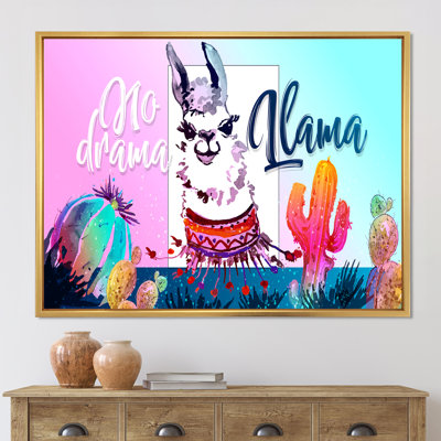 No Drama Llama - Photographie sur toile