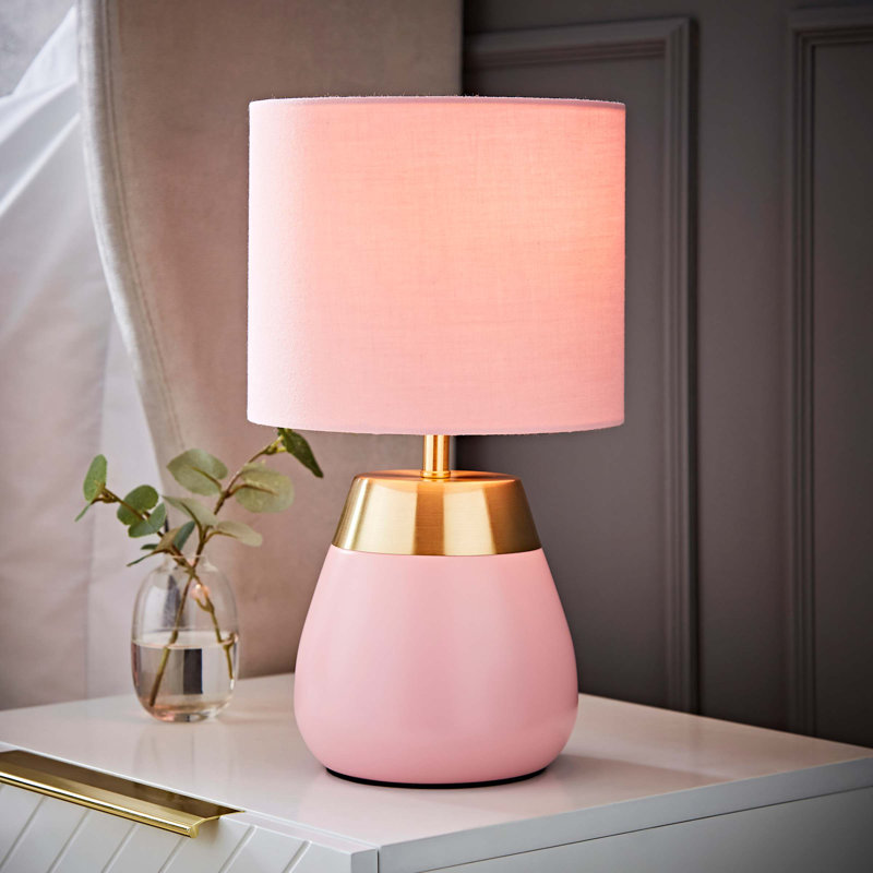 Allec Table Lamp, Pink, Pink