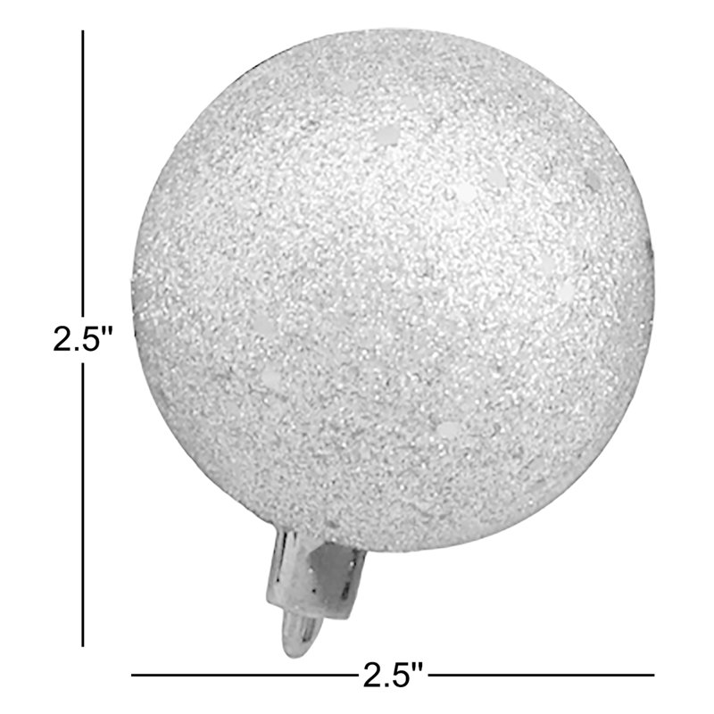 Boules de Noël incassables 2,5 po (60 mm), Amande / kiwi / orange brûlé