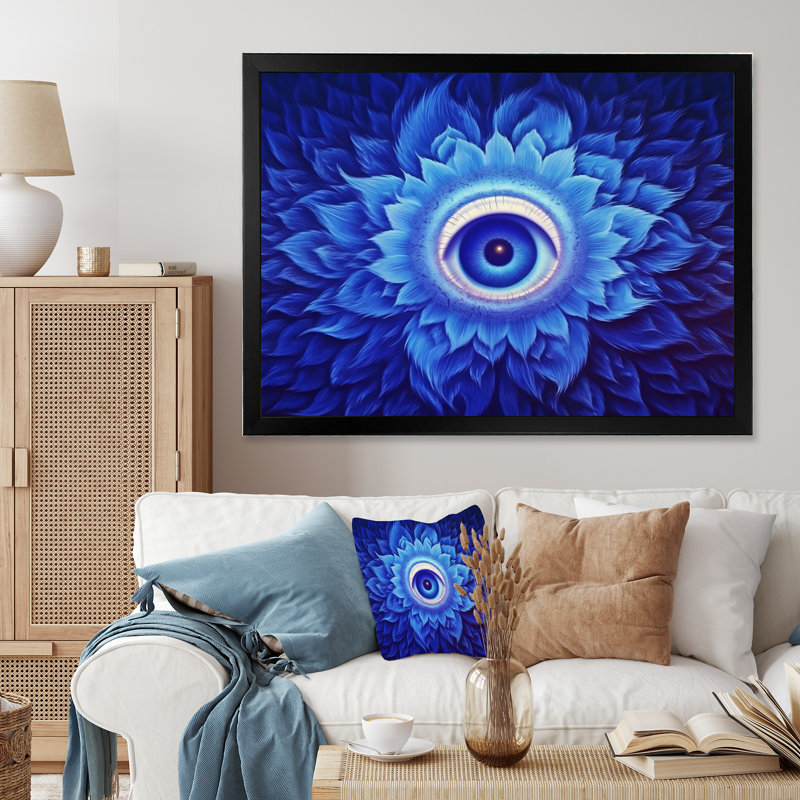 Vishuddhi Vision, œil du troisième chakra, Cadre simple noir, H 12 po x l 20 po x P 1 po