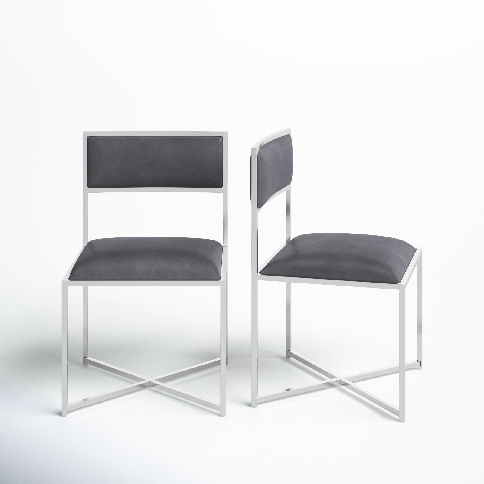 Malen Upholstered Side Chair, Cobalt