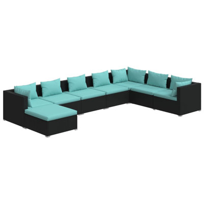 27.6" Wide Square Patio Sectional Set with Cushions