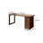 Simple Rectangle Nut-brown Solid Wood Writing Desk-633879816
