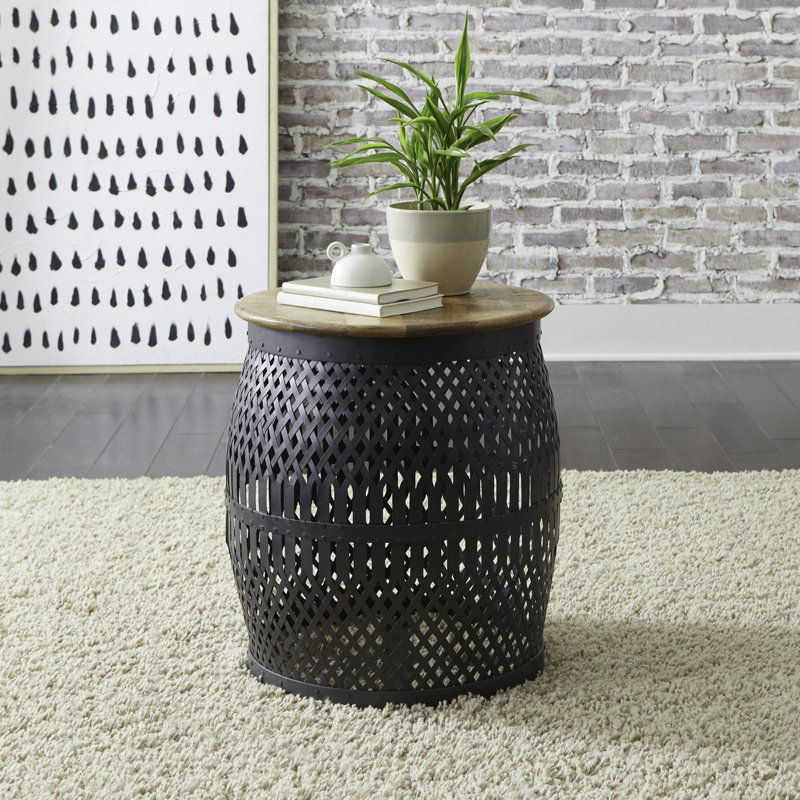 Laderrian Metal Accent End Table