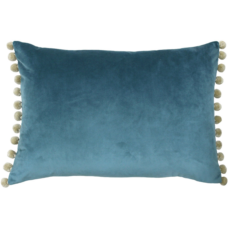 Theis Rectangular Cushion Cover, Duck Egg/Natural, Pillow Cover Only - No Insert