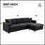 Comfortable Polyester Sectional Sofa with Movable Ottoman and Sturdy Frame for Modern Living-2110787786