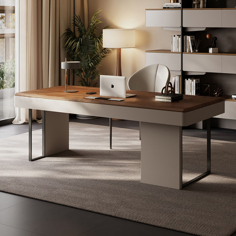 Bureau d'écriture avec tiroirs Burlywood, 29.53" H*62.99" W*27.56" D