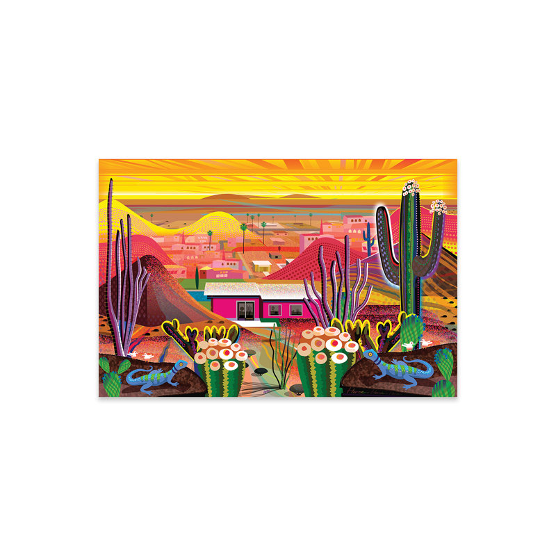 Las Palmas, impression sur verre acrylique, H 16 po x l 24 po x P 0,25 po