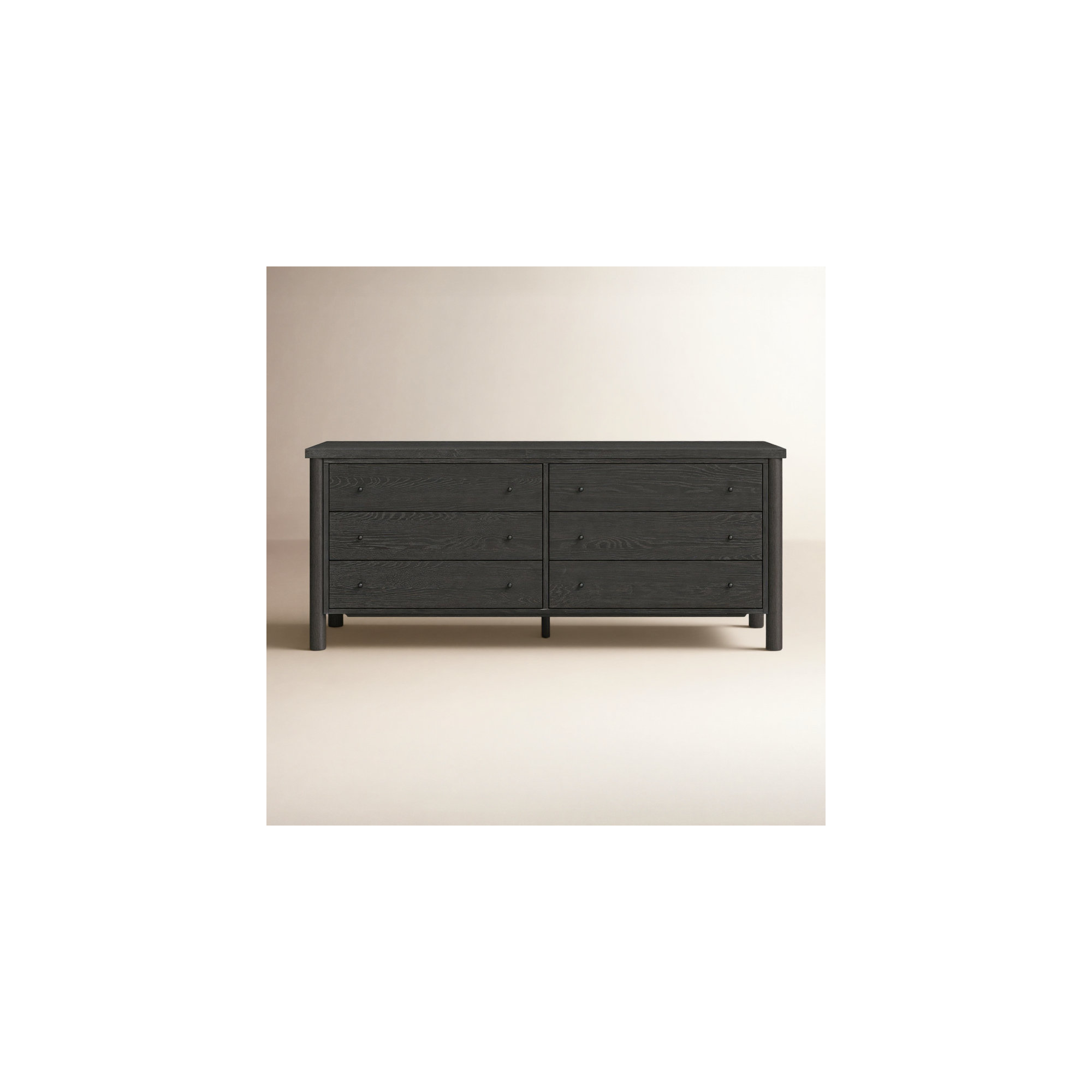 Linda 6 - Drawer Dresser, Black