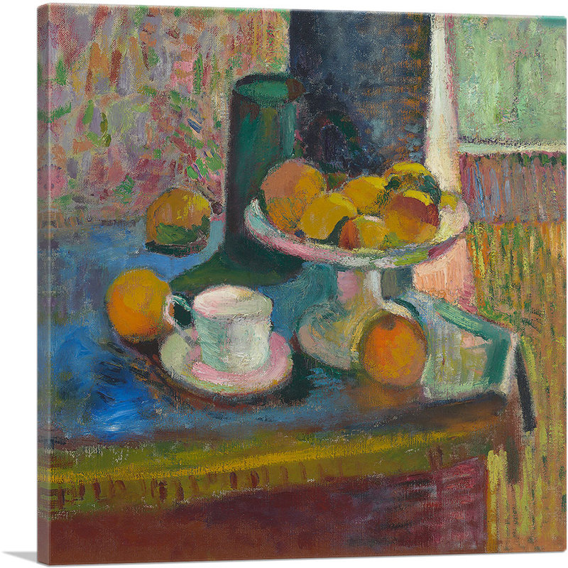 «Still Life with Compote, Apples and Oranges 1899» par Henri Matisse - reproduction d'art sur toile tendue
