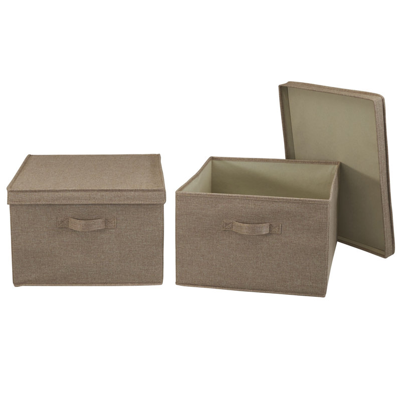 Jumbo Storage Box, 10" H x 16" W x 19" D, Latte