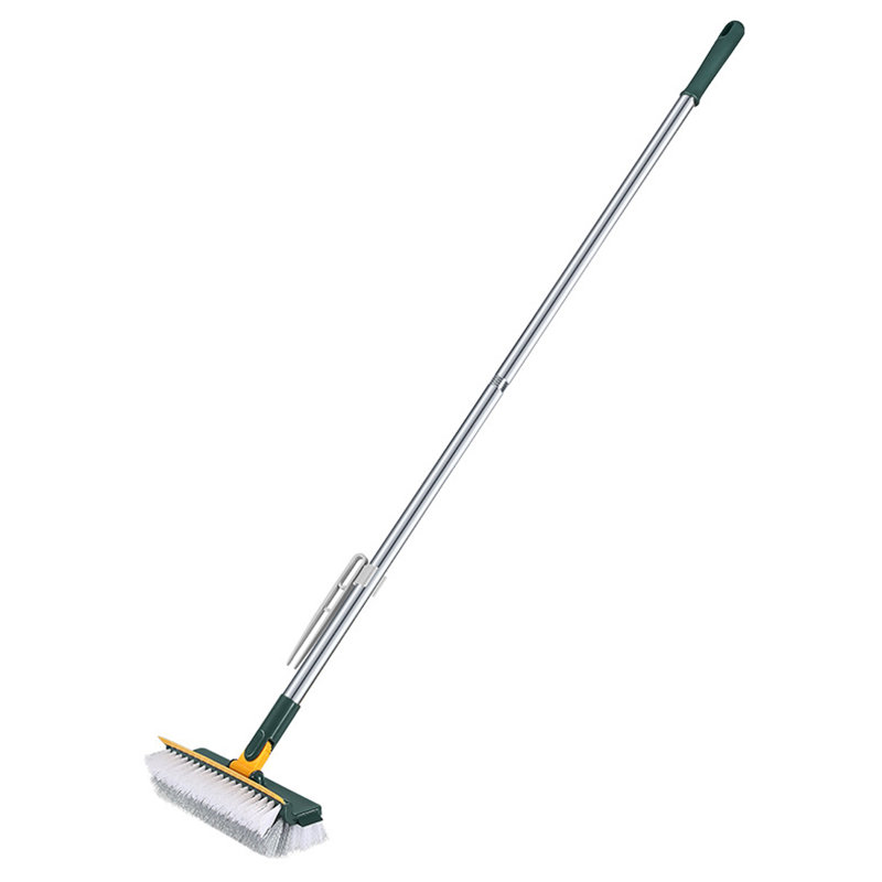 Brosse à récurer pour plancher avec poignée en V longue, Vert