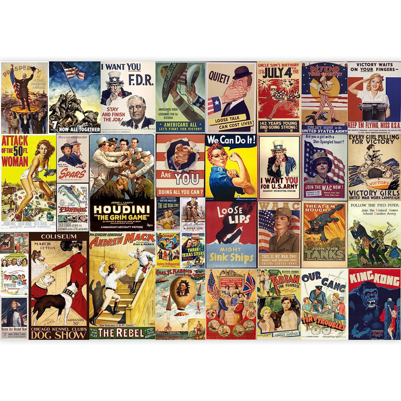 Murale à peindre American Posters, L 66 po x l 96 po