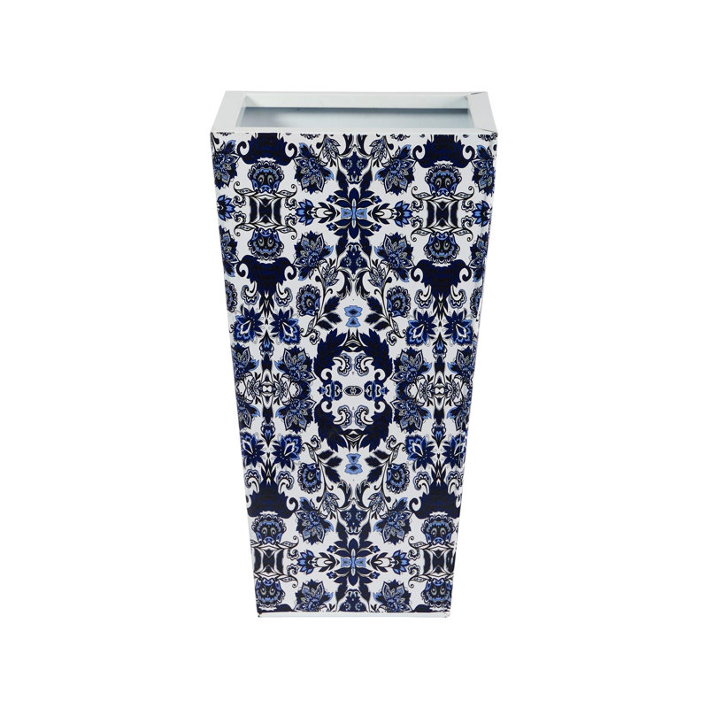 Oriental Blue and White Classic Metal Planter