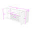 Buffet moderne avec porte-verres, porte-bouteilles et tablettes réglables-1502006587