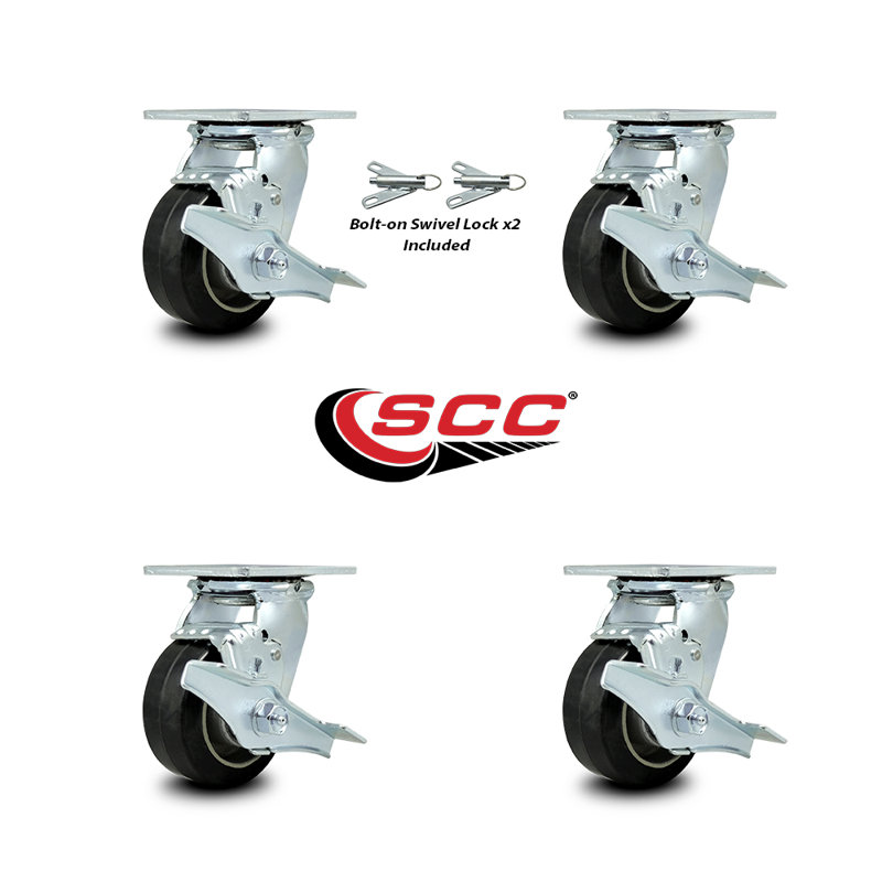 Caoutchouc sur roulettes en aluminium