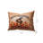 Faux Burlap Happy Halloween Pumpkin Throw Pillow