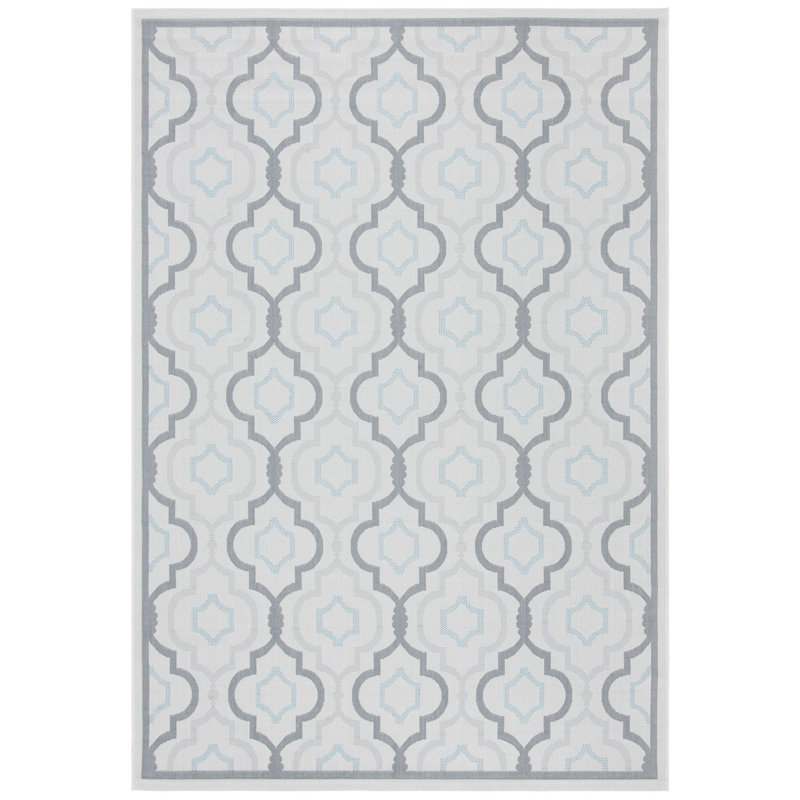 Bertka Performance Geometric Indoor/Outdoor Area Rug, Rectangle 9' x 12'