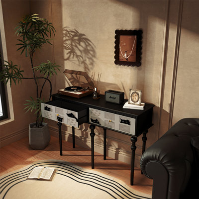 Retro Multifunctional Art Console Table