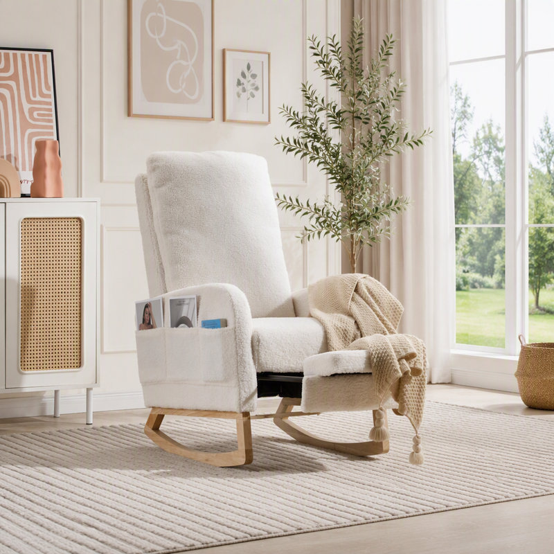 Chaise berçante Modern, White