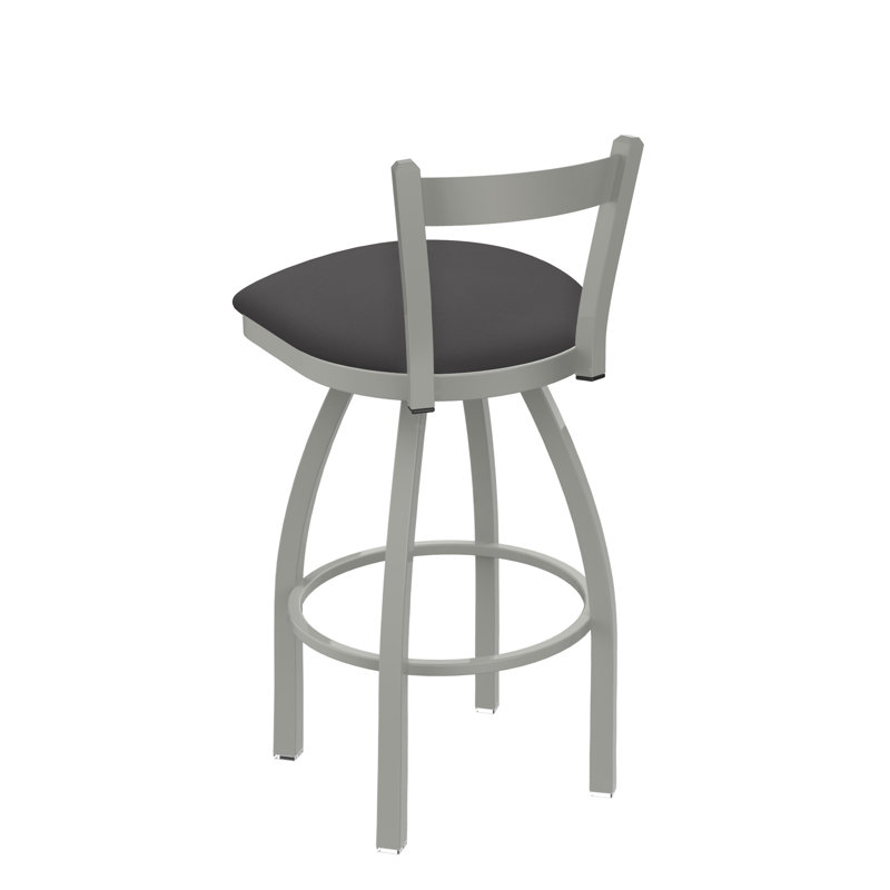 821 Catalina Low Back Swivel Bar Stool, Anodized Nickel, Canter Storm, Counter Stool (25" Seat Height)