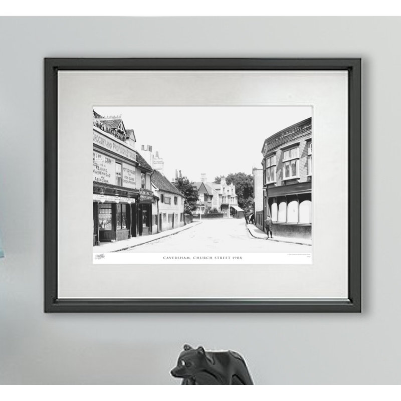 Caversham, Church Street 1908 - Single Picture Frame Print, 60cm H X 80cm W x 2cm D