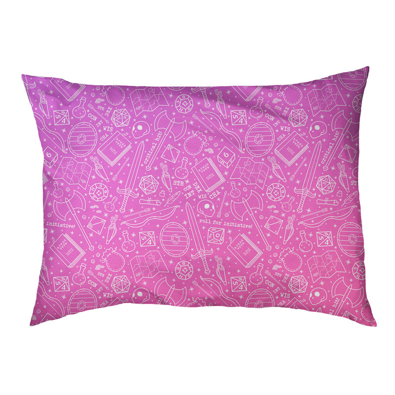 Coussin Byrge, Moyen (l 29,5 po x P 19,5 po x H 9,5 po), Dégradé mauve / rose