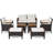 6 - Person Patio Conversation Set with Cushions