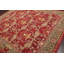 Tapis rouge / vert en laine touffeté à la main-58994566