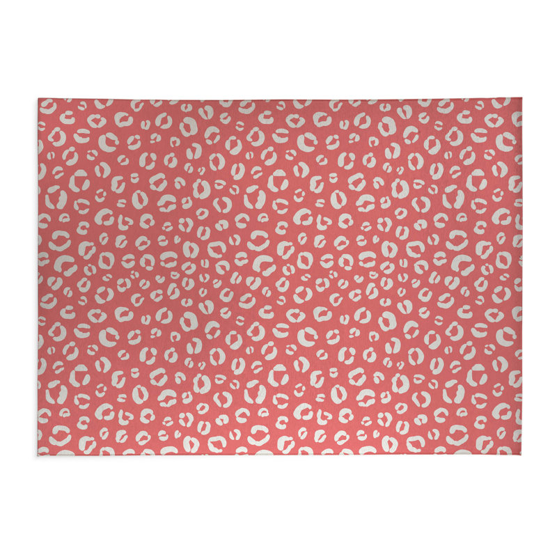 Tapis de cuisine Leopard Play, Vieux rose, Rectangle 5 pi x 7 pi