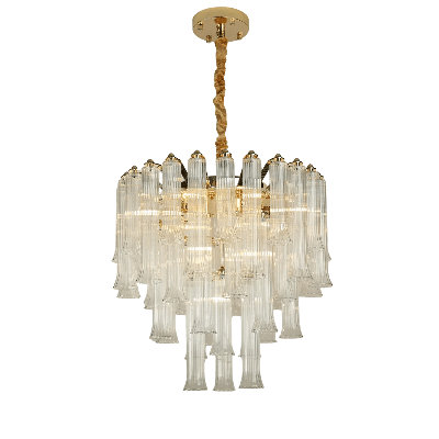 Celesta Flute 24 Inch Round Glass Chandelier