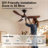 42" Mordern Ceiling Fan with Light & Remote, High-Airflow Reversible DC Motor, 3-Color Memory LED, Black Ceiling Fan with Wood Grain Blades for Farmhouse Transitional Bedroom Small Rooms Home Offices-1536373064-1536373067
