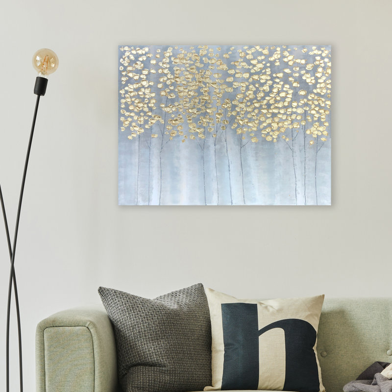 Golden Radiance - peinture sur toile tendue, H 30 po x l 40 po