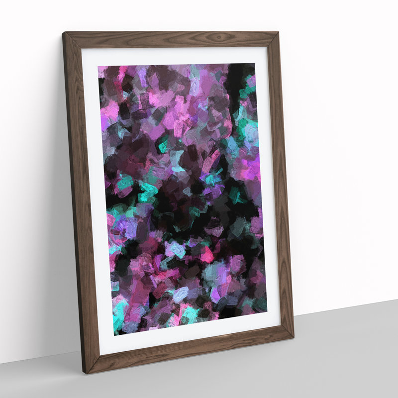 Ministry of Love Abstract - Framed Print, 64cm H x 46cm W x 2cm D, Walnut