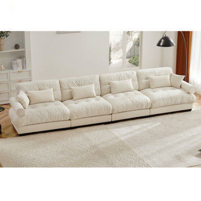 Canapé modulaire en velours surdimensionné Comfort