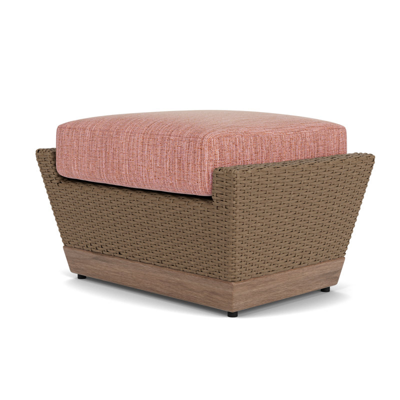 Charisma Rectangle Outdoor Ottoman Patio Ottoman, Friendly Carnival