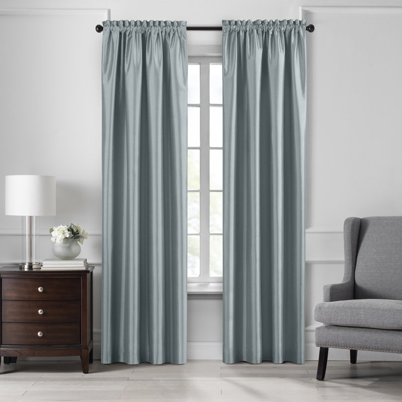 Mullan Blackout Single Curtain Panel, 52" W x 108" L, Mineral