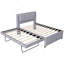 Lit plateforme double avec lit gigogne
