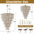 Bohemia 32" Beige Wood Beaded Tiered Large Statement Chandelier for Spacious Living Room, Entryway, High Ceiling Foyer