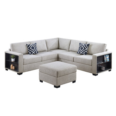 4-Piece Sectional Set W/ Ottoman