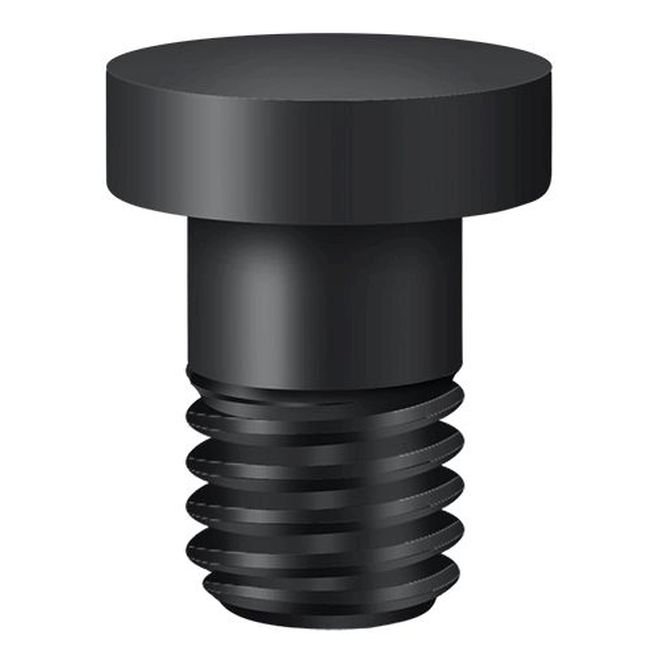 Deltana HPSS70U19 Embout à bouton prolongé pour charnières en laiton massif peint en noir, Peinture noire