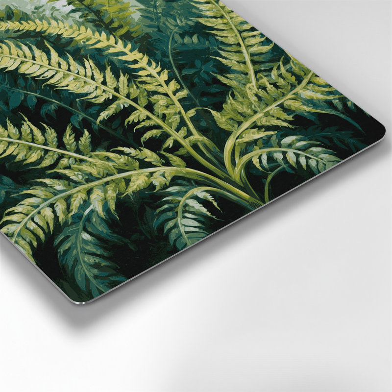 Adhésif botanique vert, art mural en métal, H 144 po x l 144 po x P 0,05 po