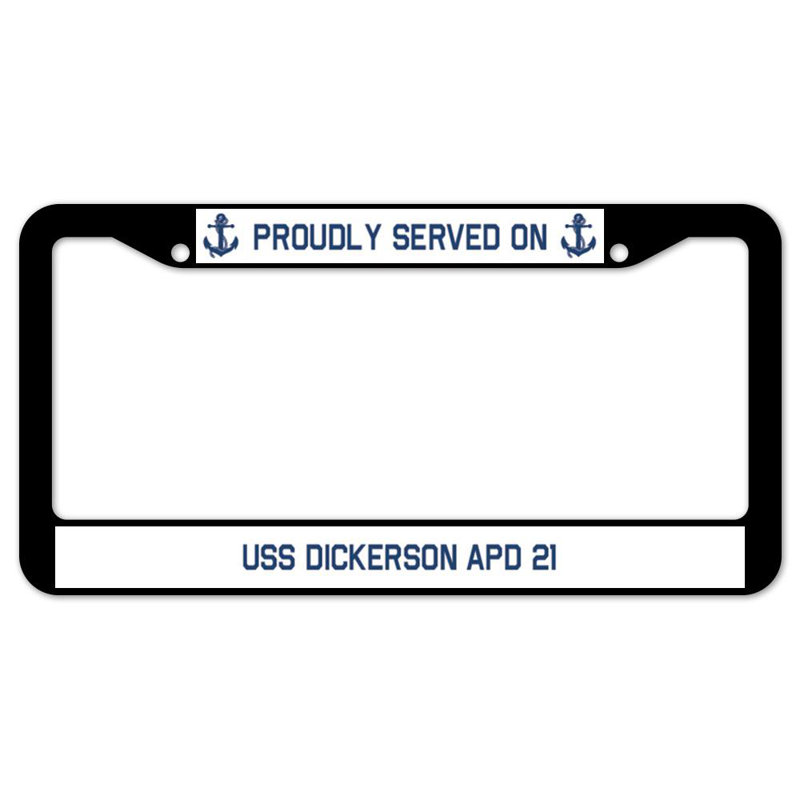 Fièrement servi sur un cadre de plaque USS DICKERSon APD 21