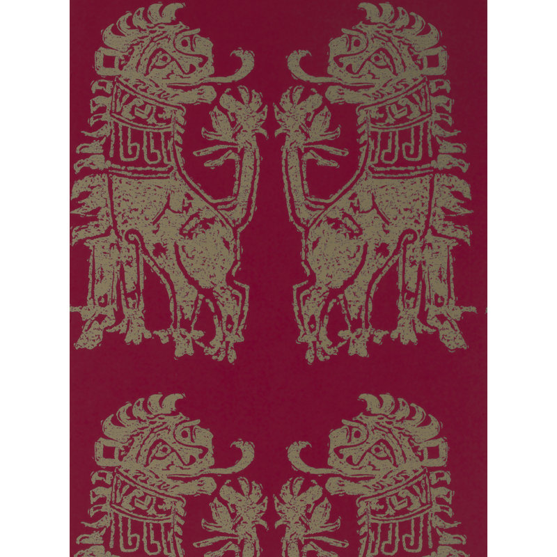 Sicilian Lion Wallpaper, Cinnabar/Bronze