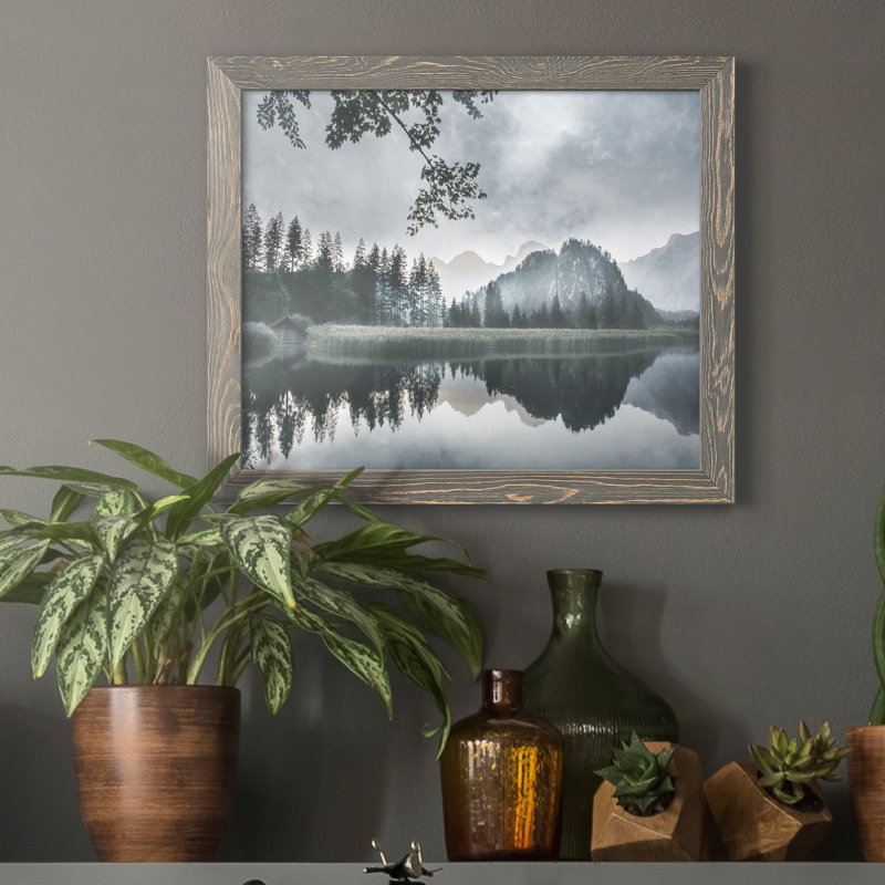 Evening Melody - Reproduction de photo sur toile encadrée, Toile avec cadre gris, H 20 po x l 17 po x P 1,5 po